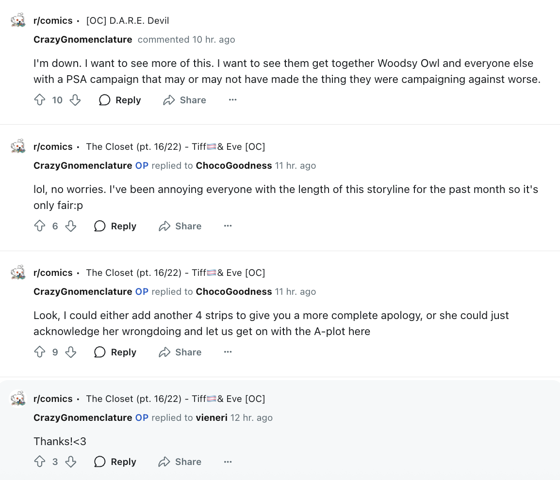 Screenshot of Reddit comic post