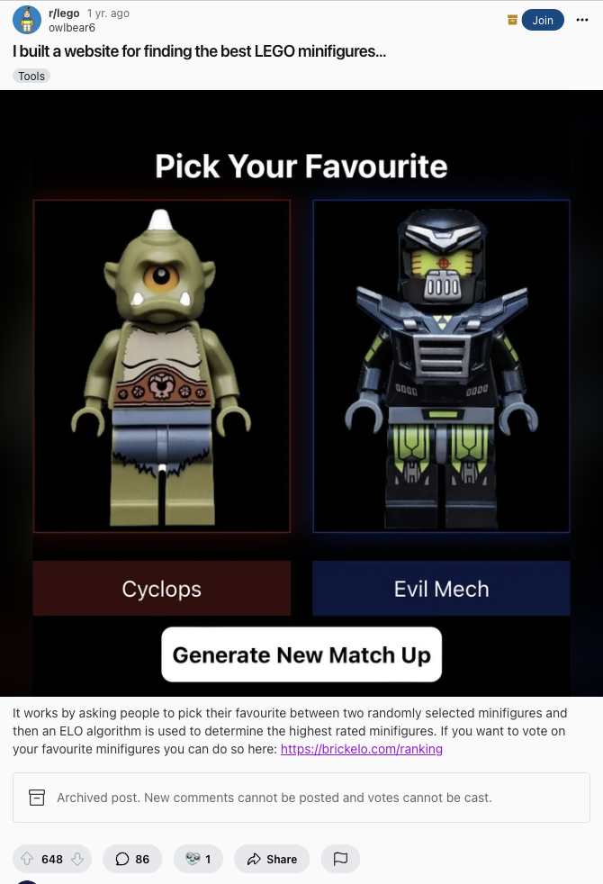 How to promote a LEGO Minigame on Reddit